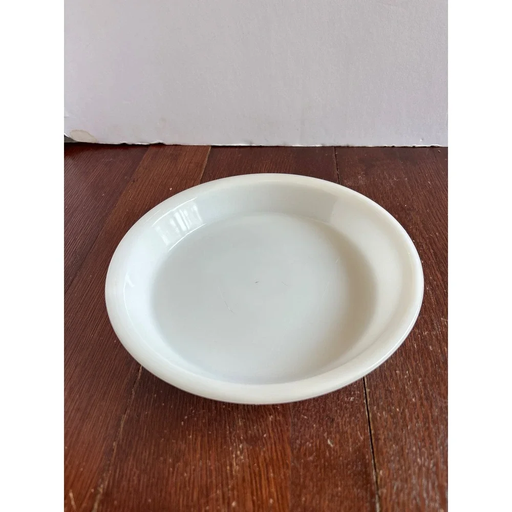 Vintage Glasbake Milk Glass Pie‎ Plate 9.5 Inch Round Ovenware J-510 Made in USA
